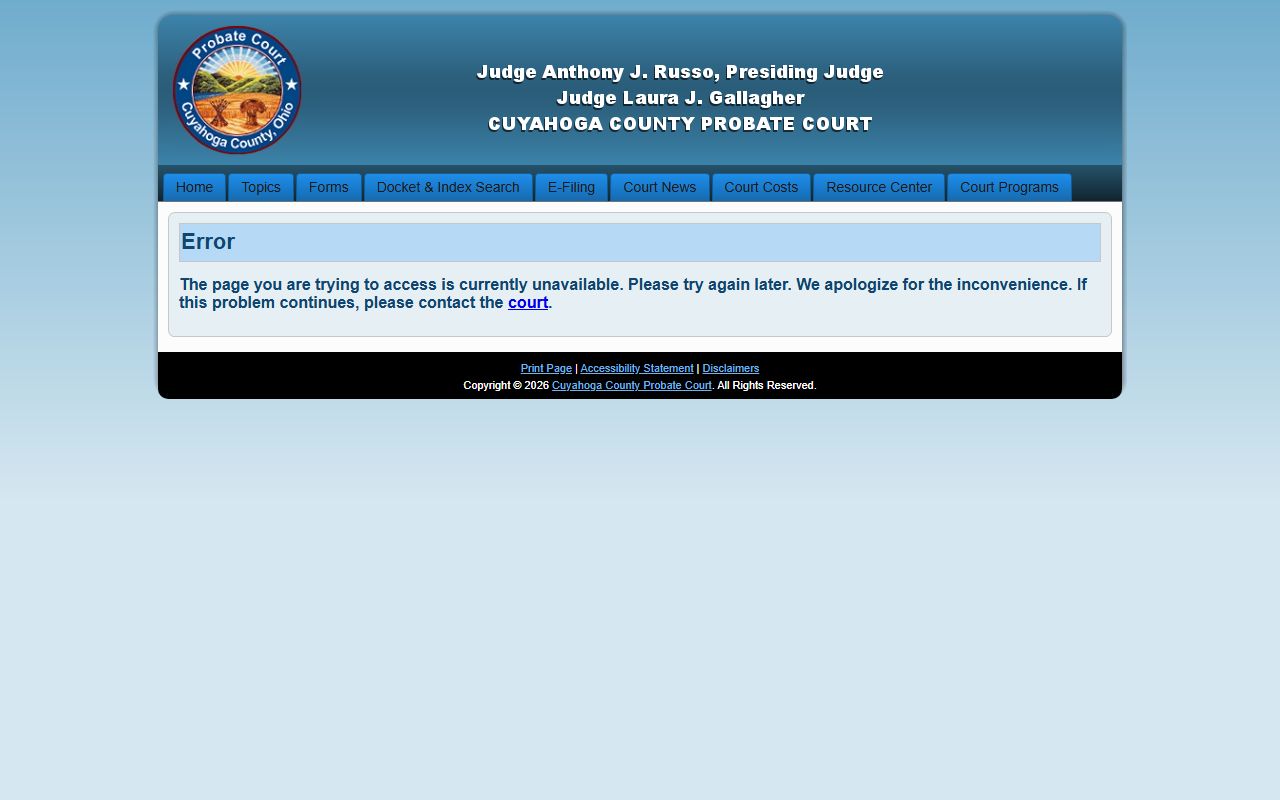 Cuyahoga County Probate Court marriage license page for Euclid applicants