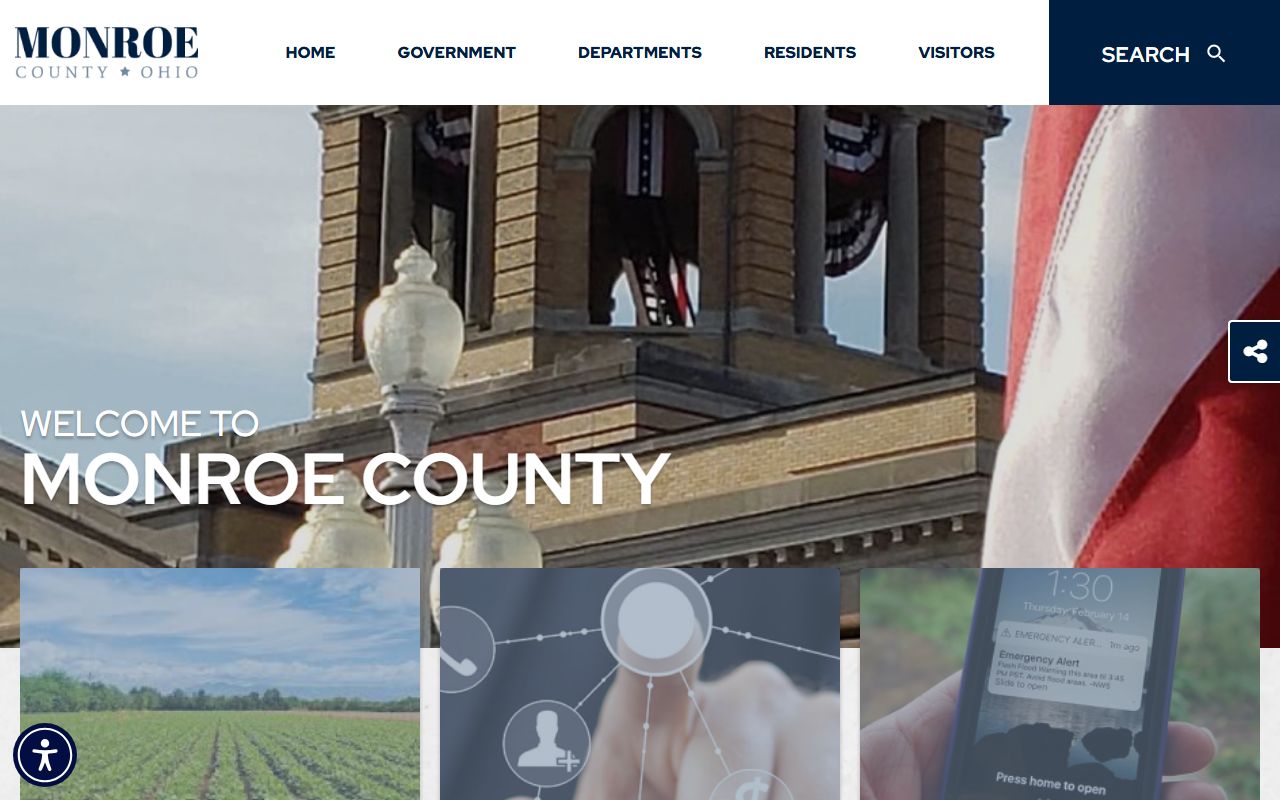Monroe County Probate Court forms page for marriage license applications
