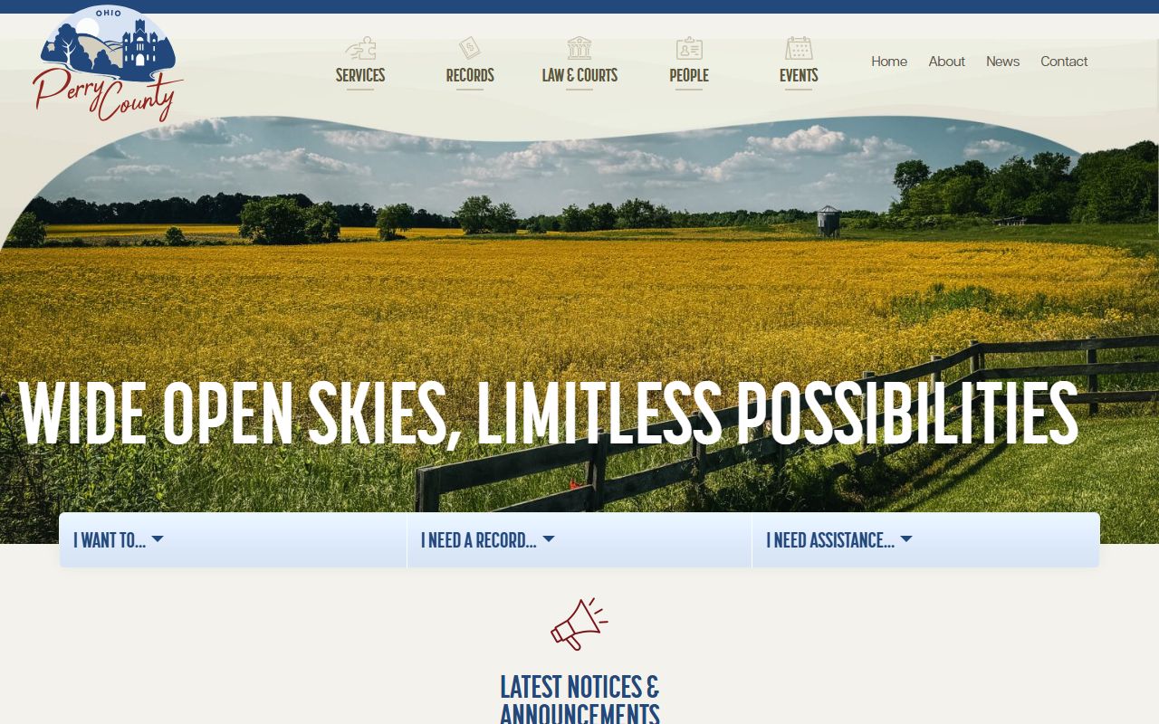 Perry County Probate Court website for marriage license records